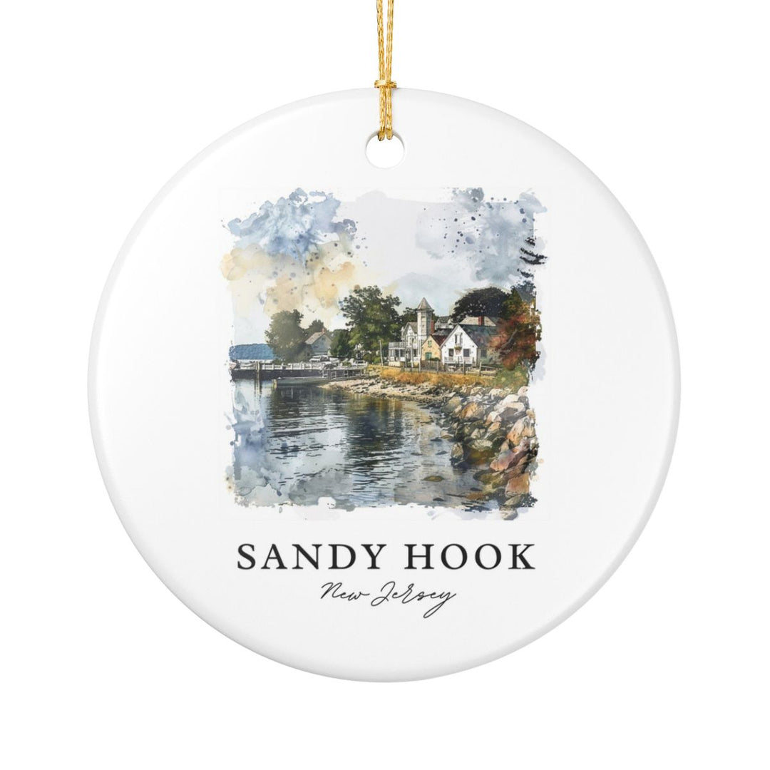 Sandy Hook Connecticut Ornament: Unique Sandy Hook Souvenir, Sandy Hook Connecticut Xmas Decor, and Authentic Sandy Hook Gift