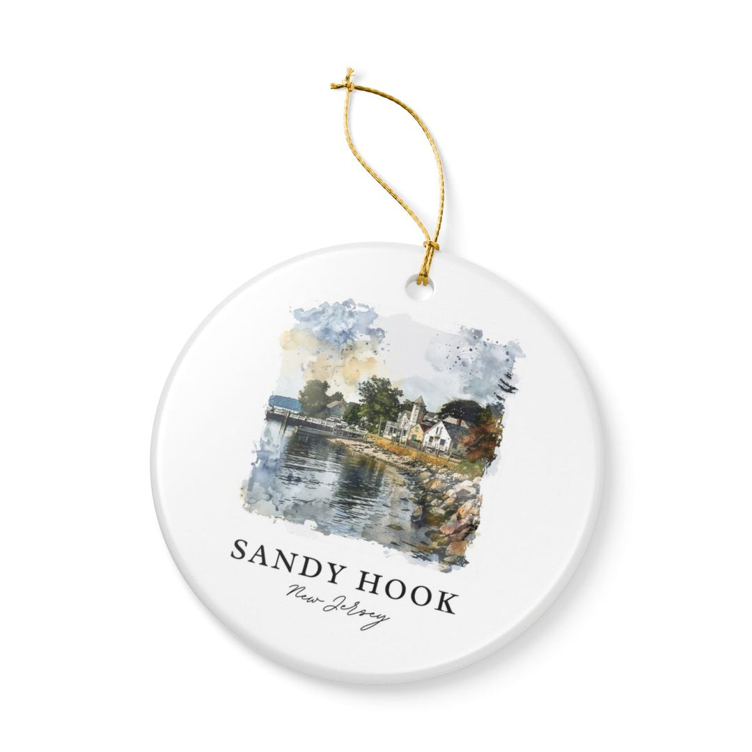 Sandy Hook Connecticut Ornament: Unique Sandy Hook Souvenir, Sandy Hook Connecticut Xmas Decor, and Authentic Sandy Hook Gift