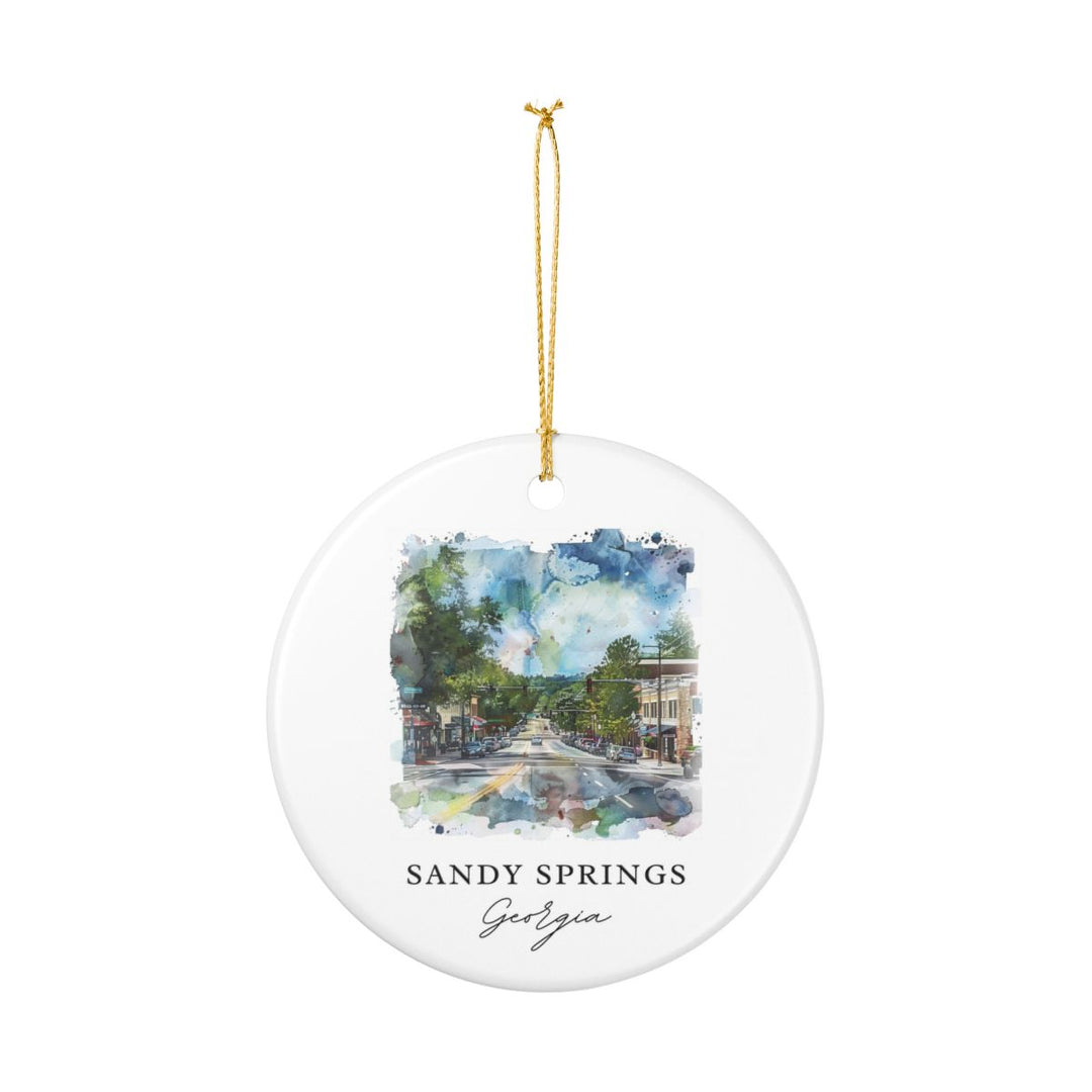 Sandy Springs Georgia Ornament: Unique Sandy Springs Souvenir, Sandy Springs Georgia Xmas Decor, and Authentic Sandy Springs Gift