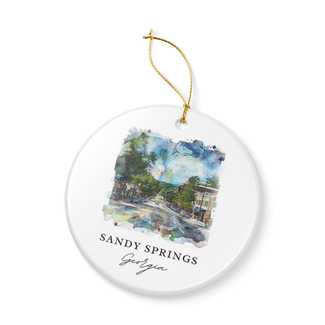 Sandy Springs Georgia Ornament: Unique Sandy Springs Souvenir, Sandy Springs Georgia Xmas Decor, and Authentic Sandy Springs Gift
