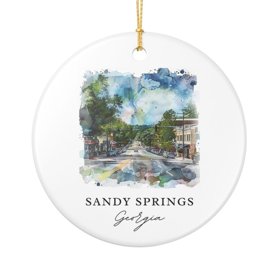 Sandy Springs Georgia Ornament: Unique Sandy Springs Souvenir, Sandy Springs Georgia Xmas Decor, and Authentic Sandy Springs Gift