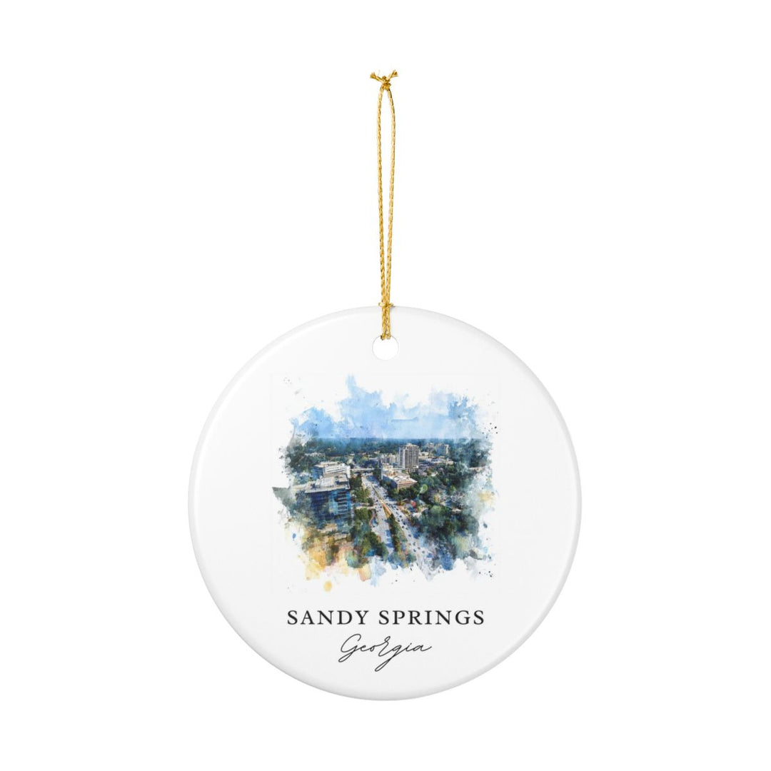 Sandy Springs Georgia Ornament: Unique Sandy Springs Souvenir, Sandy Springs Georgia Xmas Decor, and Authentic Sandy Springs Gift