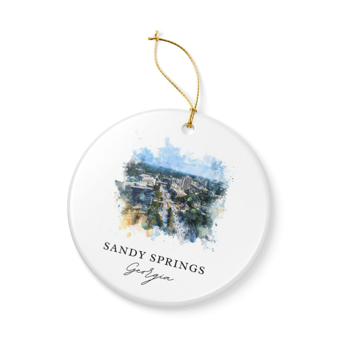 Sandy Springs Georgia Ornament: Unique Sandy Springs Souvenir, Sandy Springs Georgia Xmas Decor, and Authentic Sandy Springs Gift