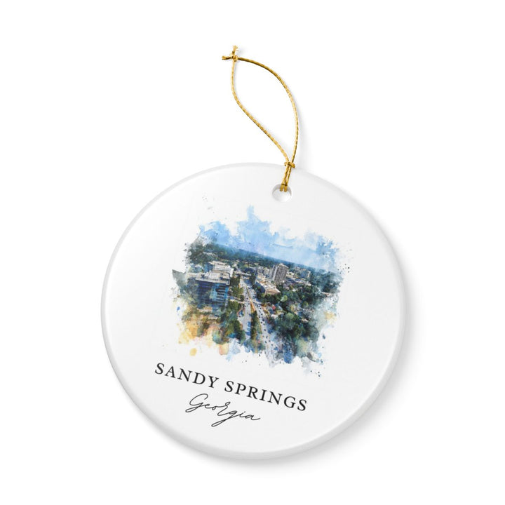 Sandy Springs Georgia Ornament: Unique Sandy Springs Souvenir, Sandy Springs Georgia Xmas Decor, and Authentic Sandy Springs Gift