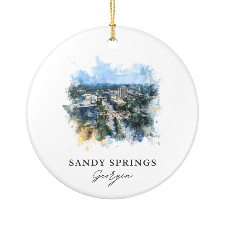 Sandy Springs Georgia Ornament: Unique Sandy Springs Souvenir, Sandy Springs Georgia Xmas Decor, and Authentic Sandy Springs Gift