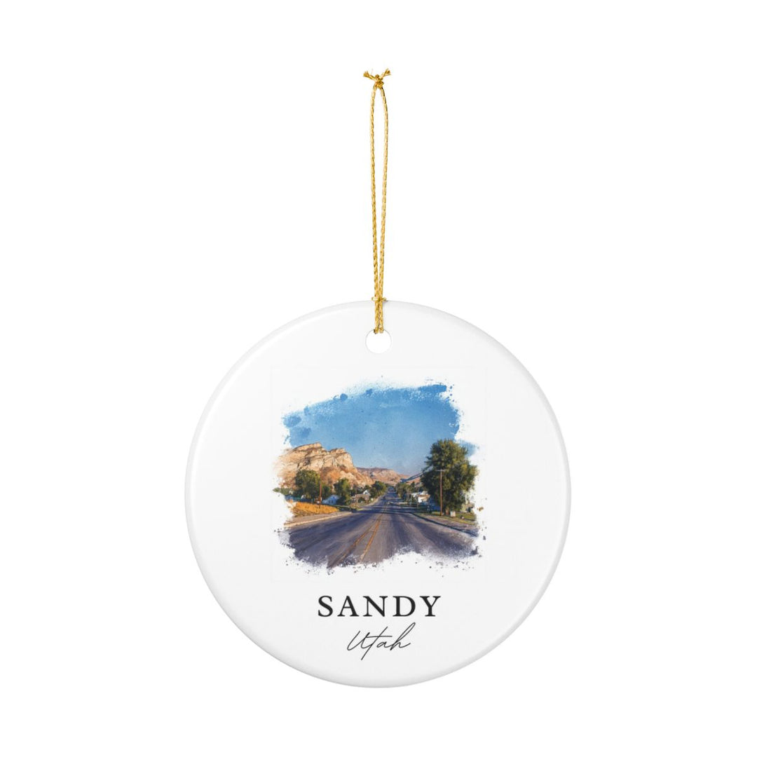 Sandy Utah Ornament: Unique Sandy Souvenir, Sandy Utah Xmas Decor, and Authentic Sandy Gift