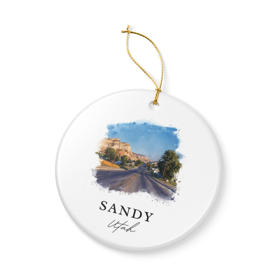 Sandy Utah Ornament: Unique Sandy Souvenir, Sandy Utah Xmas Decor, and Authentic Sandy Gift