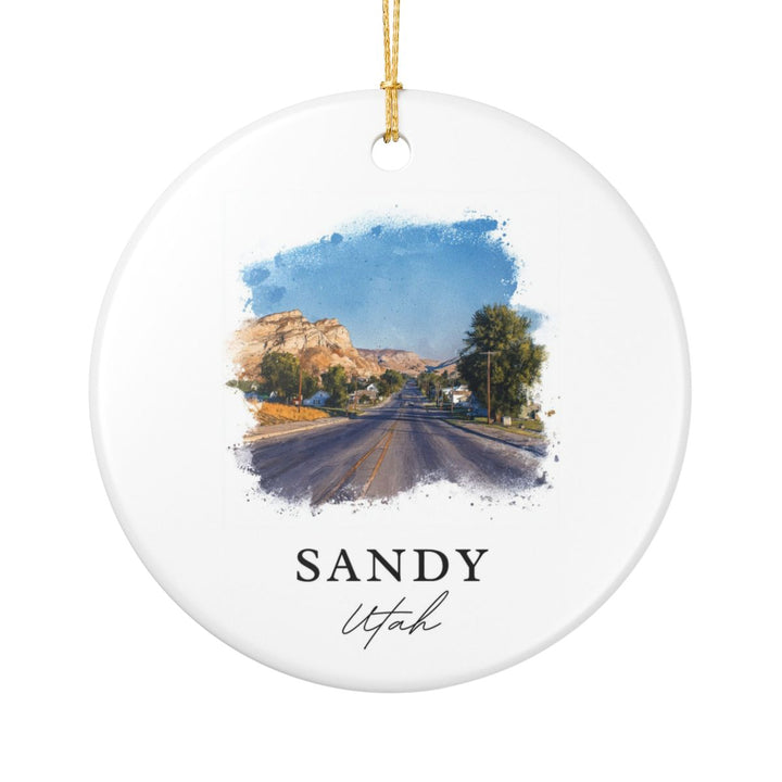 Sandy Utah Ornament: Unique Sandy Souvenir, Sandy Utah Xmas Decor, and Authentic Sandy Gift