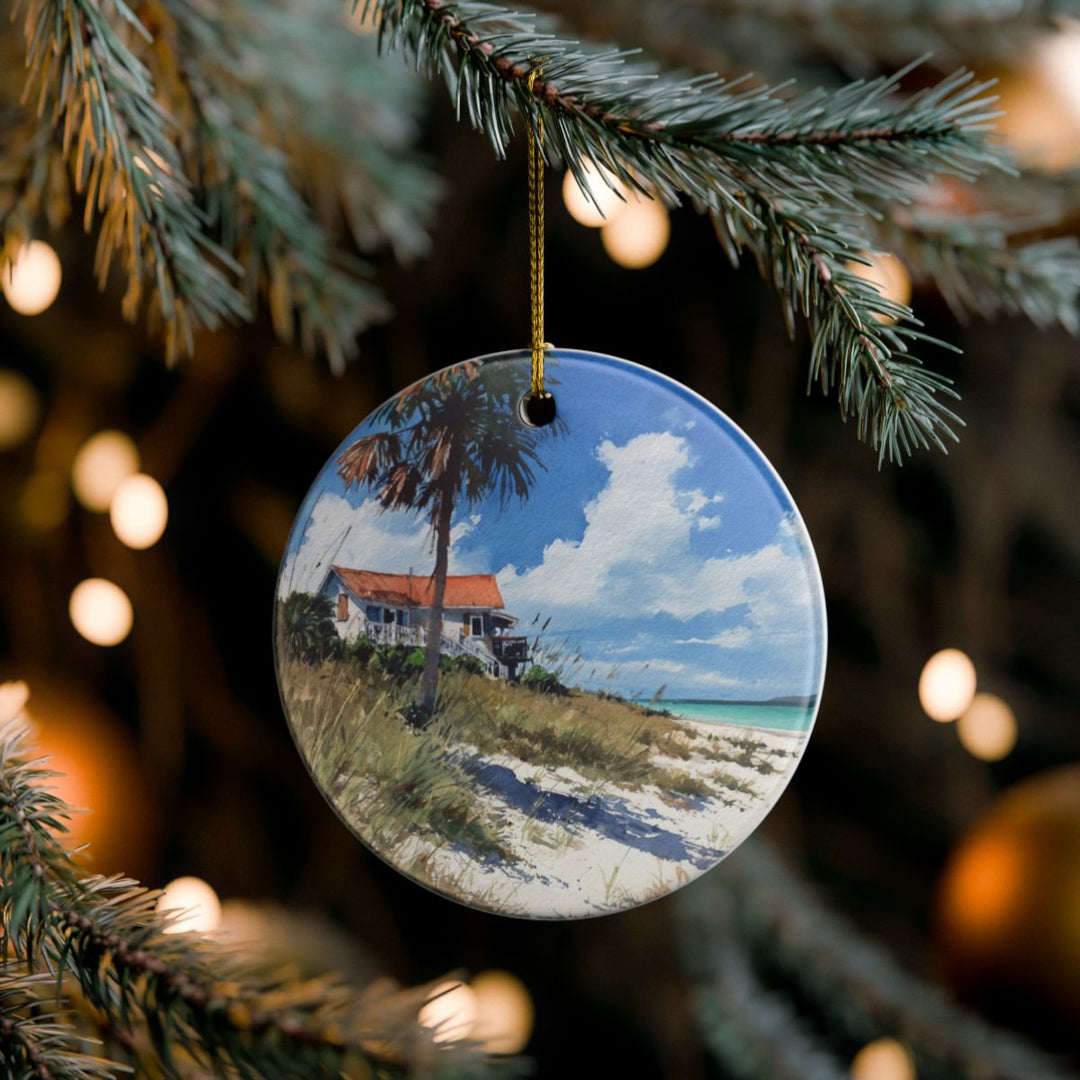 Sanibel Island USA Ornament: Unique Sanibel Island Souvenir, Sanibel Island USA Xmas Decor, and Authentic Sanibel Island Gift