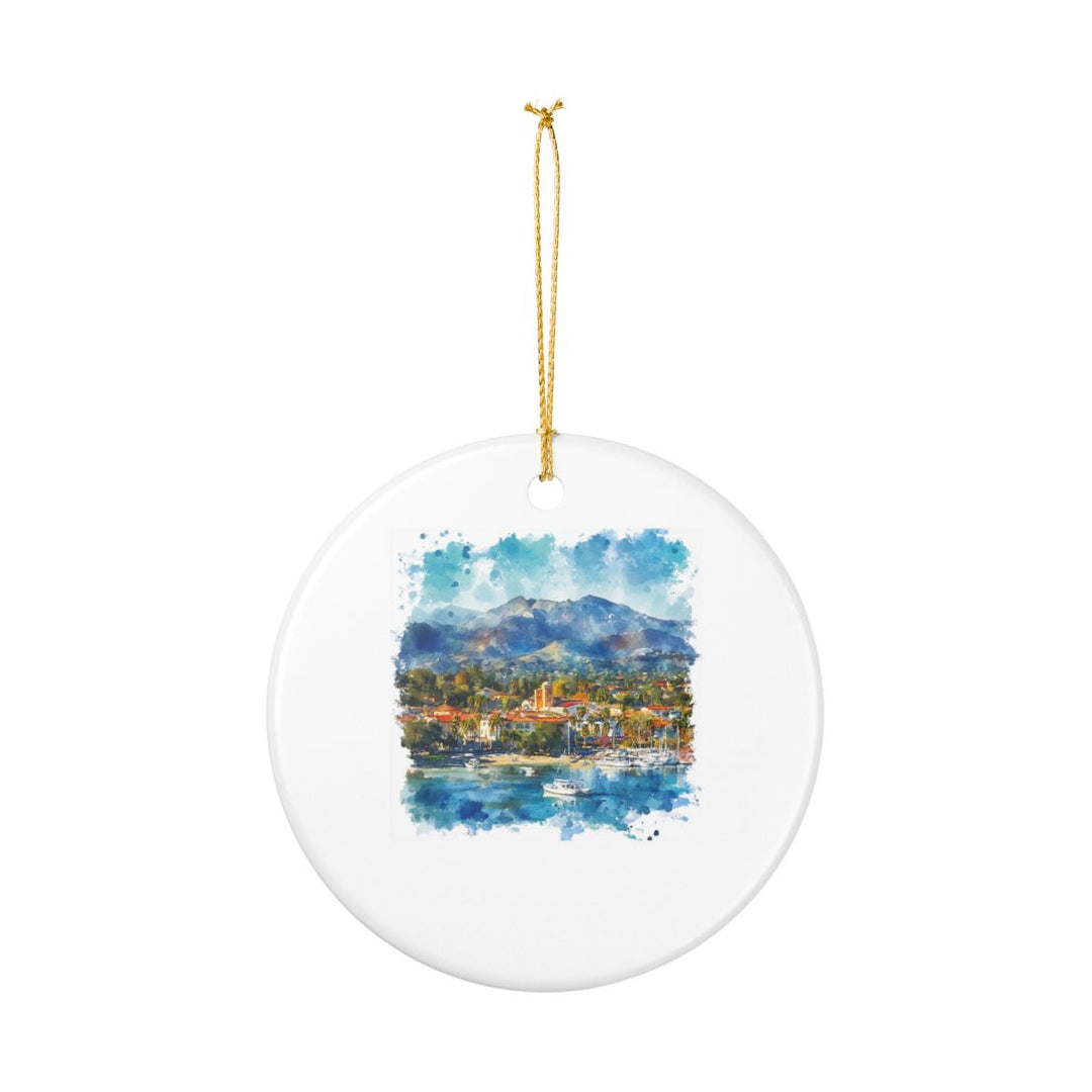 Santa Barbara California USA Ornament: Unique Santa Barbara Souvenir, Santa Barbara California Xmas Decor, and Authentic Santa Barbara Gift