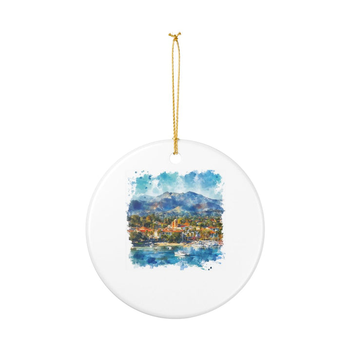Santa Barbara California USA Ornament: Unique Santa Barbara Souvenir, Santa Barbara California Xmas Decor, and Authentic Santa Barbara Gift