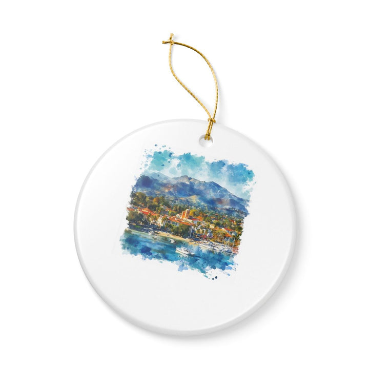 Santa Barbara California USA Ornament: Unique Santa Barbara Souvenir, Santa Barbara California Xmas Decor, and Authentic Santa Barbara Gift