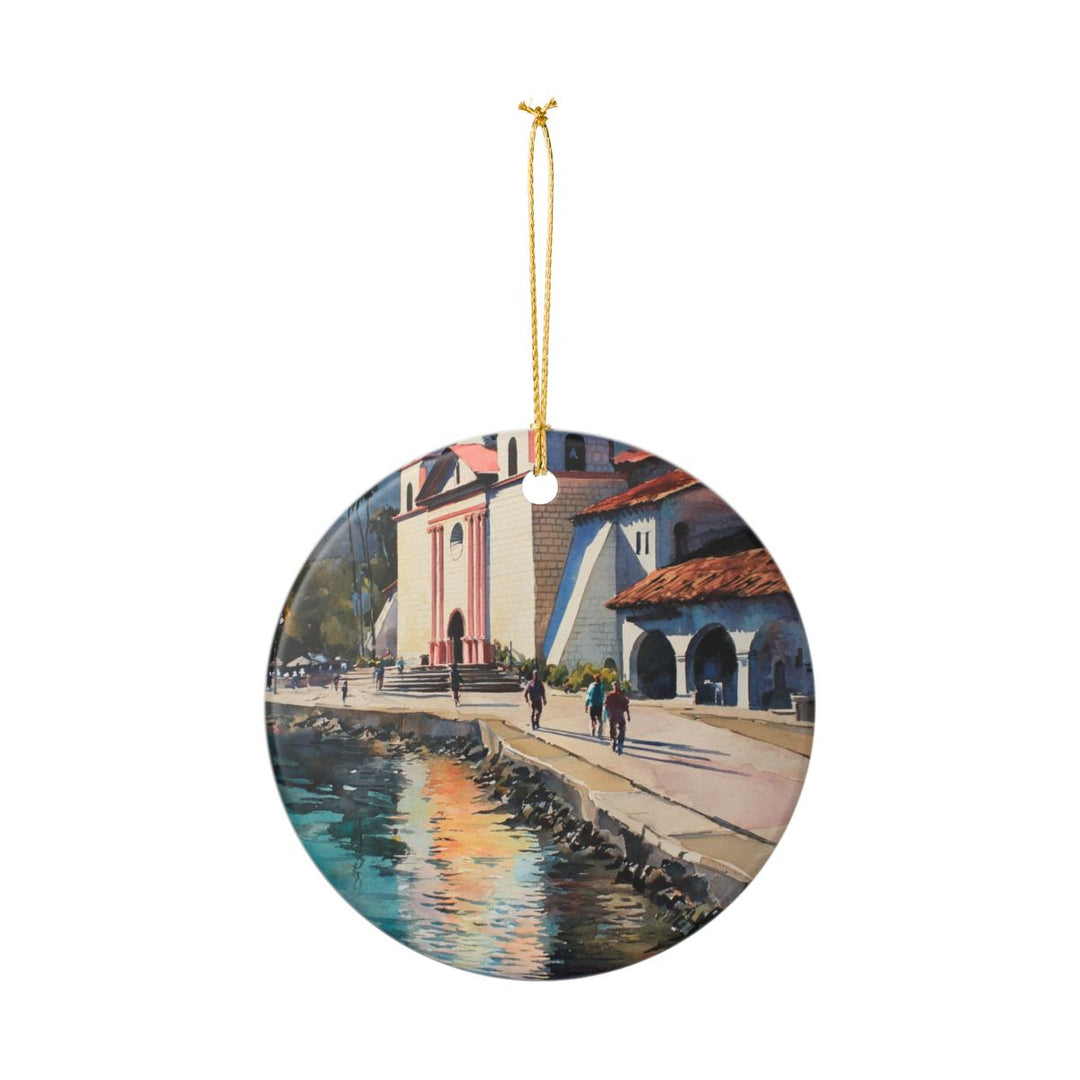 Santa Barbara California USA Ornament: Unique Santa Barbara Souvenir, Santa Barbara California Xmas Decor, and Authentic Santa Barbara Gift