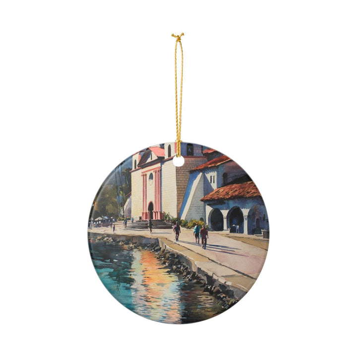 Santa Barbara California USA Ornament: Unique Santa Barbara Souvenir, Santa Barbara California Xmas Decor, and Authentic Santa Barbara Gift