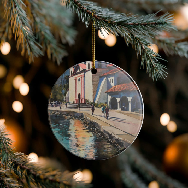 Santa Barbara California USA Ornament: Unique Santa Barbara Souvenir, Santa Barbara California Xmas Decor, and Authentic Santa Barbara Gift