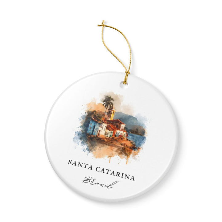 Santa Catarina Brazil Ornament: Unique Santa Catarina Souvenir, Santa Catarina Brazil Xmas Decor, and Authentic Santa Catarina Gift