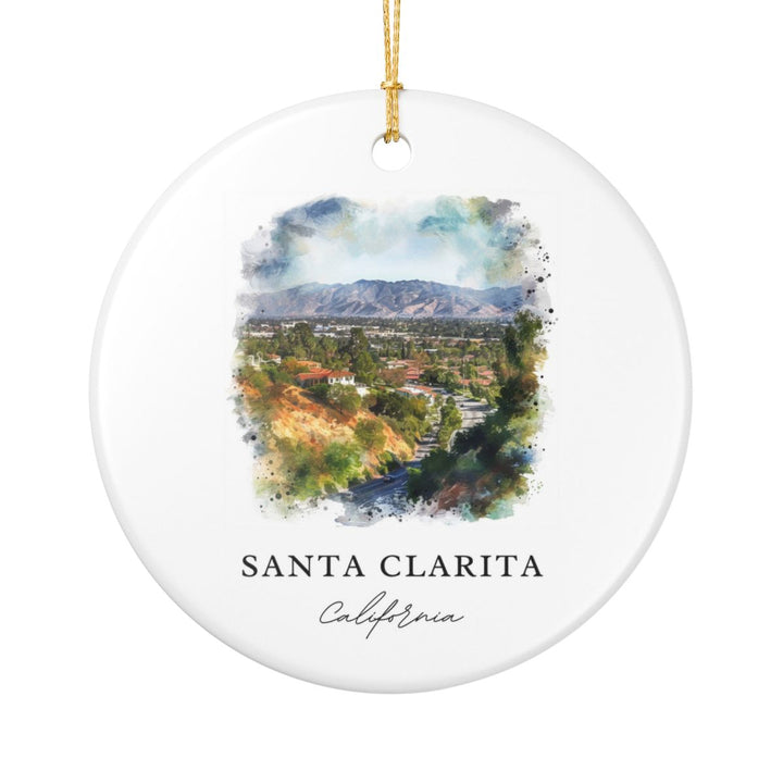 Santa Clarita California Ornament: Unique Santa Clarita Souvenir, Santa Clarita California Xmas Decor, and Authentic Santa Clarita Gift