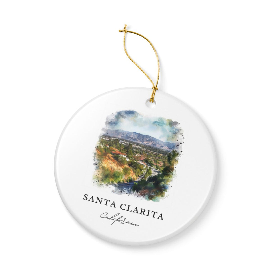 Santa Clarita California Ornament: Unique Santa Clarita Souvenir, Santa Clarita California Xmas Decor, and Authentic Santa Clarita Gift