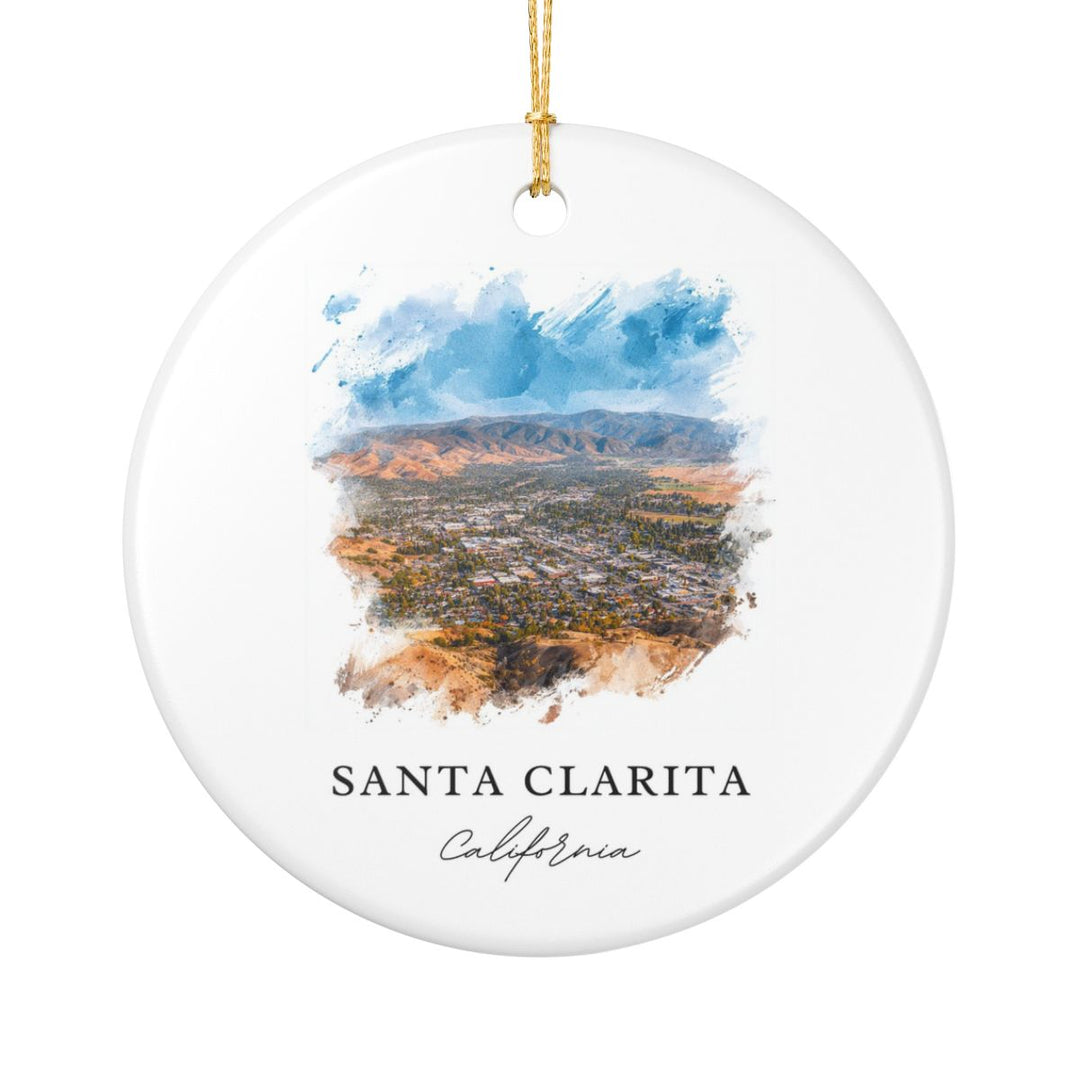 Santa Clarita California Ornament: Unique Santa Clarita Souvenir, Santa Clarita California Xmas Decor, and Authentic Santa Clarita Gift