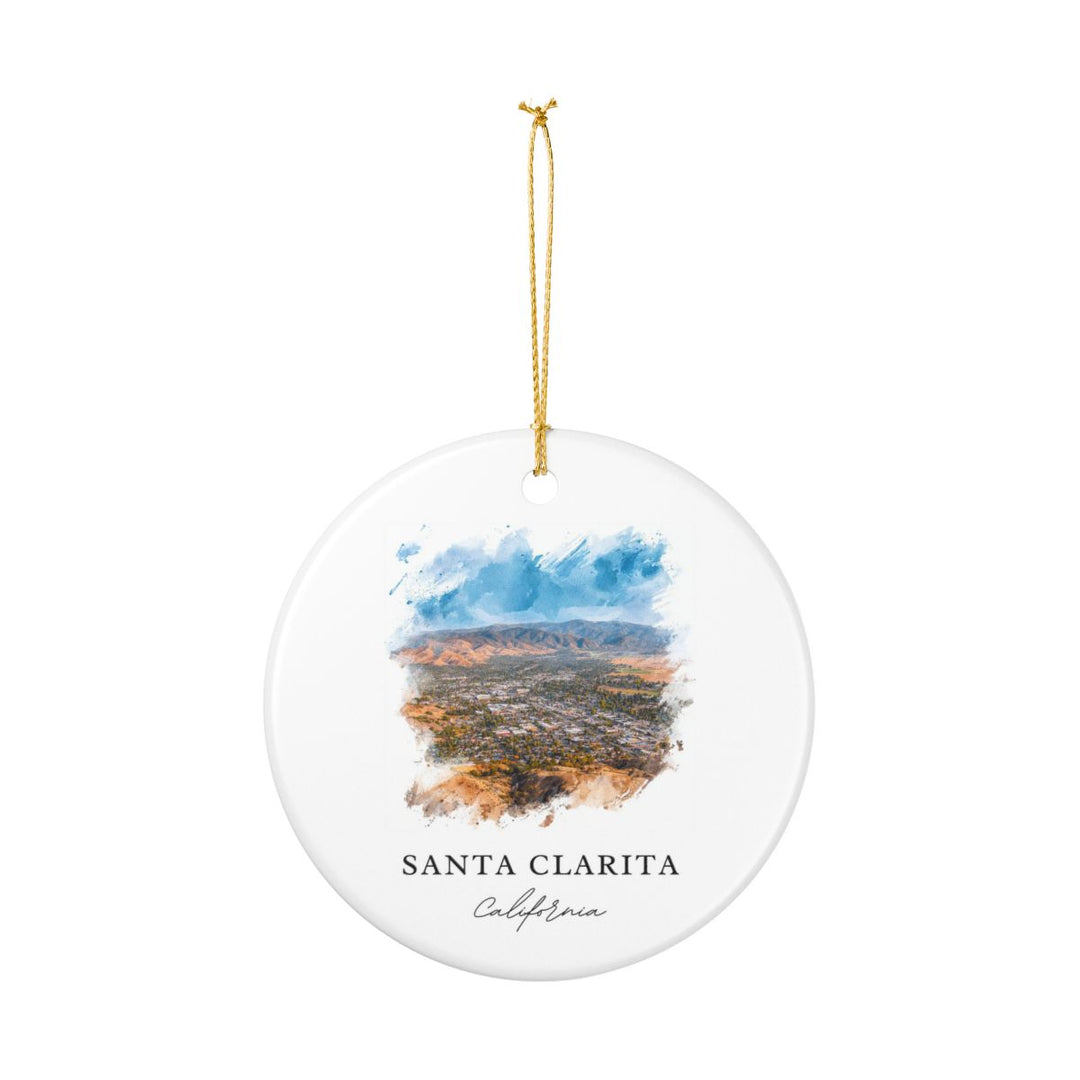 Santa Clarita California Ornament: Unique Santa Clarita Souvenir, Santa Clarita California Xmas Decor, and Authentic Santa Clarita Gift