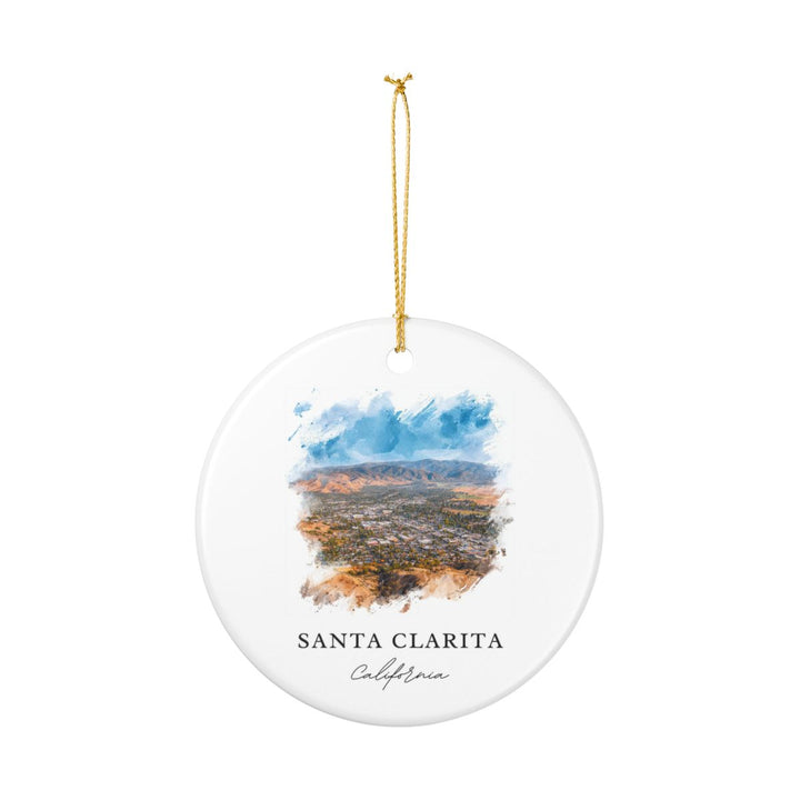 Santa Clarita California Ornament: Unique Santa Clarita Souvenir, Santa Clarita California Xmas Decor, and Authentic Santa Clarita Gift