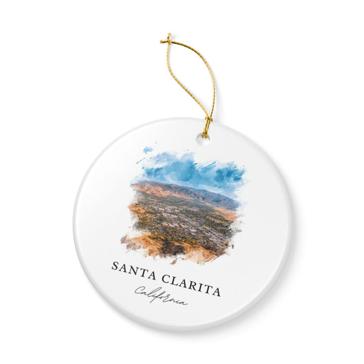 Santa Clarita California Ornament: Unique Santa Clarita Souvenir, Santa Clarita California Xmas Decor, and Authentic Santa Clarita Gift