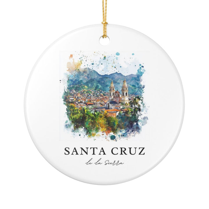 Santa Cruz DE LA Sierra Ornament: Unique Santa Cruz DE LA Sierra Souvenir, Santa Cruz DE LA Sierra Xmas Decor, and Authentic Santa Cruz DE LA Sierra Gift