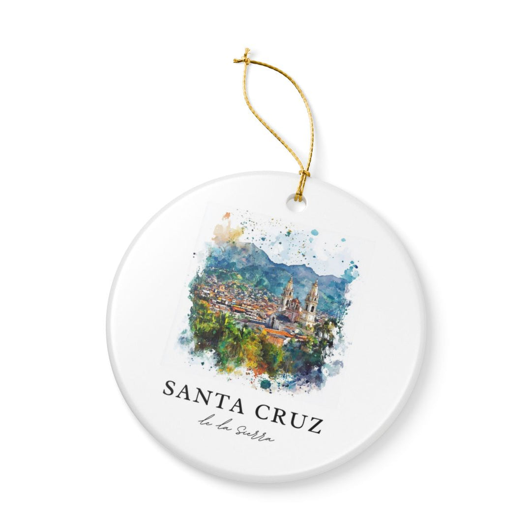 Santa Cruz DE LA Sierra Ornament: Unique Santa Cruz DE LA Sierra Souvenir, Santa Cruz DE LA Sierra Xmas Decor, and Authentic Santa Cruz DE LA Sierra Gift