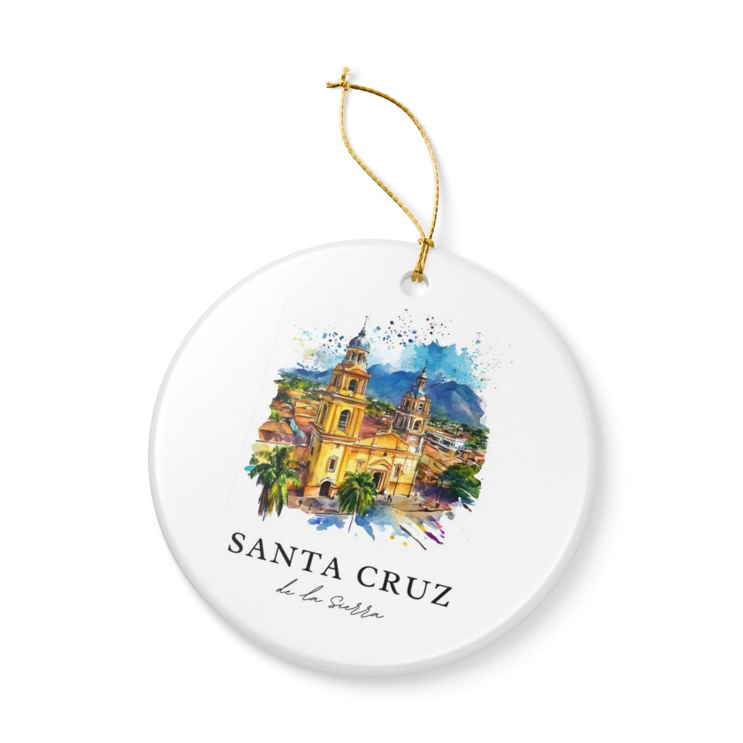 Santa Cruz DE LA Sierra Ornament: Unique Santa Cruz DE LA Sierra Souvenir, Santa Cruz DE LA Sierra Xmas Decor, and Authentic Santa Cruz DE LA Sierra Gift