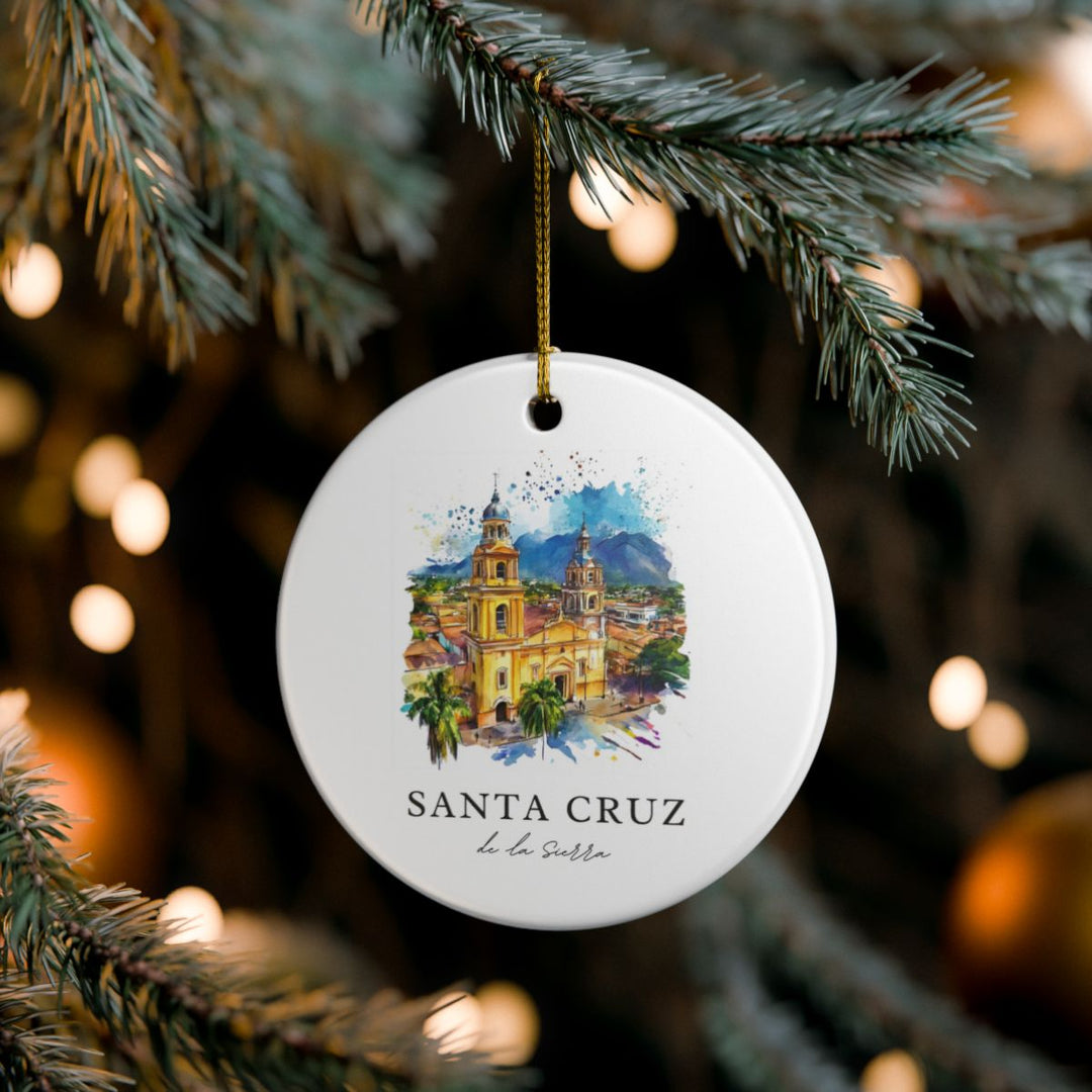 Santa Cruz DE LA Sierra Ornament: Unique Santa Cruz DE LA Sierra Souvenir, Santa Cruz DE LA Sierra Xmas Decor, and Authentic Santa Cruz DE LA Sierra Gift