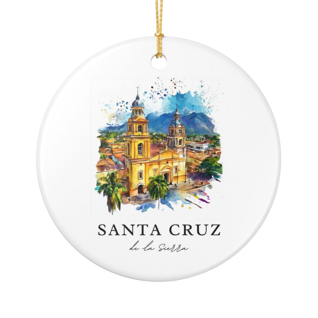 Santa Cruz DE LA Sierra Ornament: Unique Santa Cruz DE LA Sierra Souvenir, Santa Cruz DE LA Sierra Xmas Decor, and Authentic Santa Cruz DE LA Sierra Gift