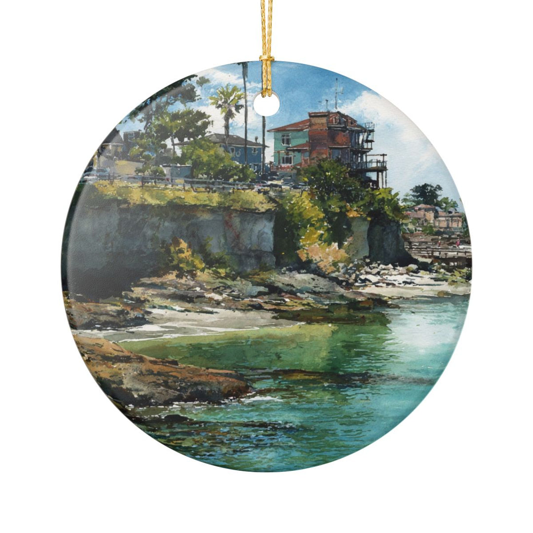Santa Cruz California USA Ornament: Unique Santa Cruz Souvenir, Santa Cruz California Xmas Decor, and Authentic Santa Cruz Gift
