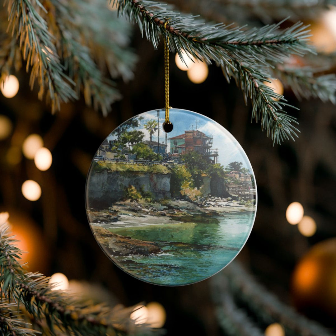 Santa Cruz California USA Ornament: Unique Santa Cruz Souvenir, Santa Cruz California Xmas Decor, and Authentic Santa Cruz Gift