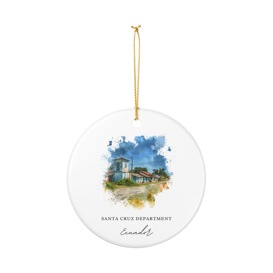 Santa Cruz USA Ornament: Unique Santa Cruz Souvenir, Santa Cruz USA Xmas Decor, and Authentic Santa Cruz Gift