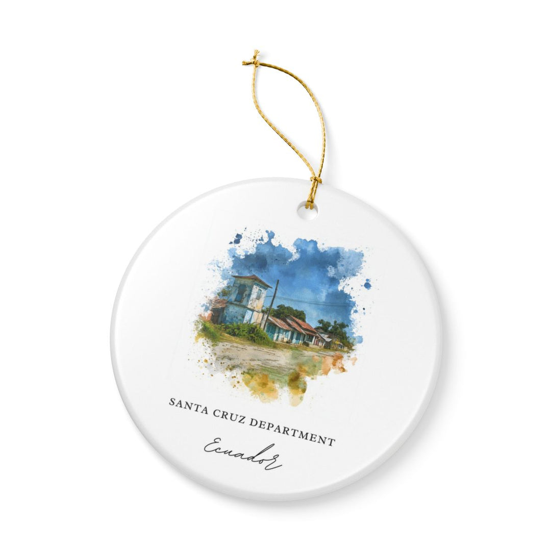 Santa Cruz USA Ornament: Unique Santa Cruz Souvenir, Santa Cruz USA Xmas Decor, and Authentic Santa Cruz Gift