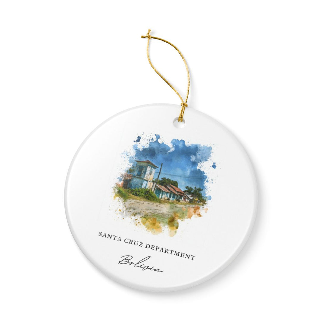 Santa Cruz Department Bolivia Ornament: Unique Santa Cruz Department Souvenir, Santa Cruz Department Bolivia Xmas Decor