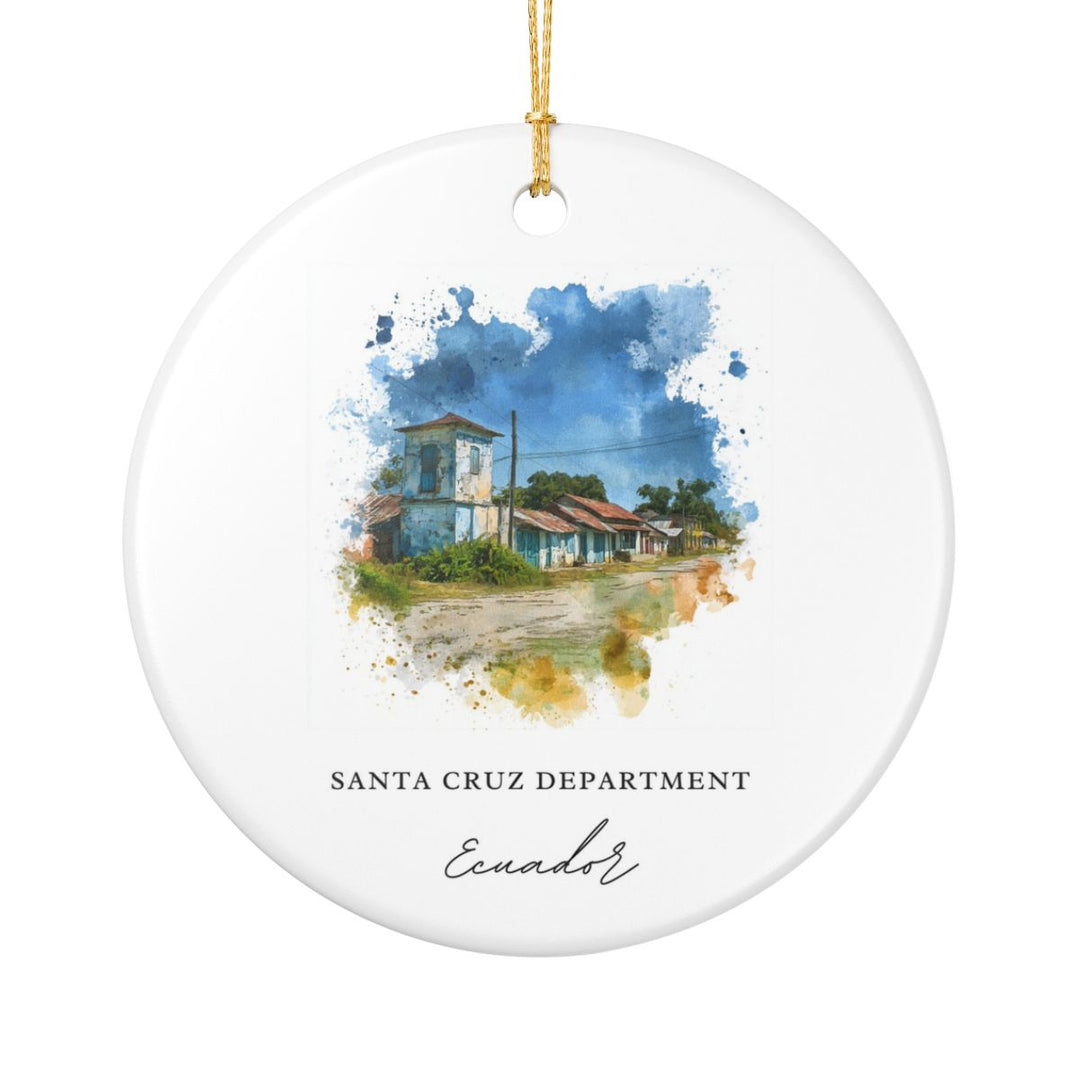 Santa Cruz USA Ornament: Unique Santa Cruz Souvenir, Santa Cruz USA Xmas Decor, and Authentic Santa Cruz Gift