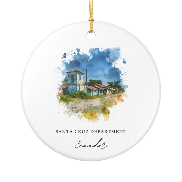 Santa Cruz USA Ornament: Unique Santa Cruz Souvenir, Santa Cruz USA Xmas Decor, and Authentic Santa Cruz Gift