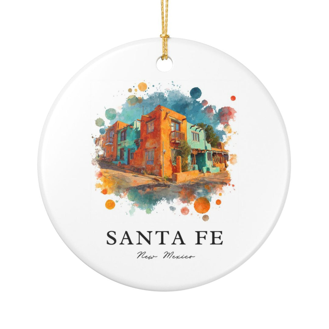 Santa Fe New Mexico Ornament: Unique Santa Fe Souvenir, Santa Fe New Mexico Xmas Decor, and Authentic Santa Fe Gift