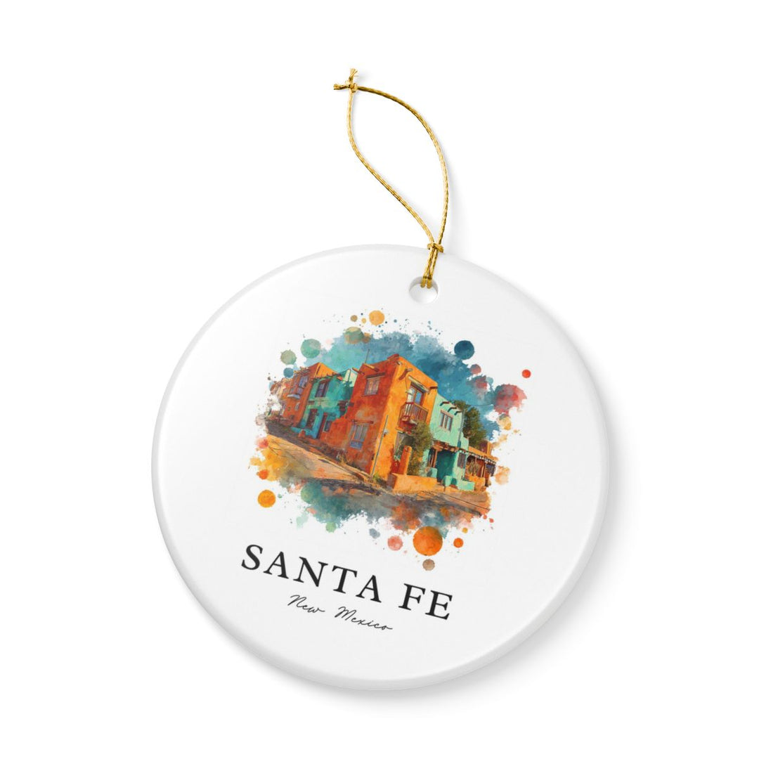 Santa Fe New Mexico Ornament: Unique Santa Fe Souvenir, Santa Fe New Mexico Xmas Decor, and Authentic Santa Fe Gift