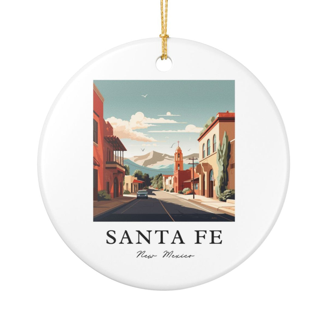 Santa Fe New Mexico Ornament: Unique Santa Fe Souvenir, Santa Fe New Mexico Xmas Decor, and Authentic Santa Fe Gift