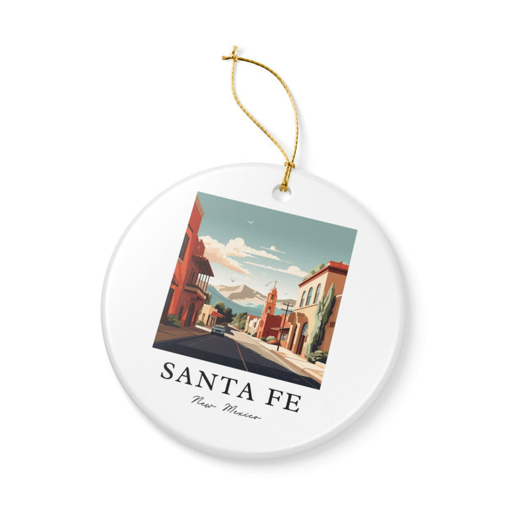 Santa Fe New Mexico Ornament: Unique Santa Fe Souvenir, Santa Fe New Mexico Xmas Decor, and Authentic Santa Fe Gift