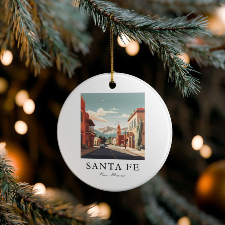 Santa Fe New Mexico Ornament: Unique Santa Fe Souvenir, Santa Fe New Mexico Xmas Decor, and Authentic Santa Fe Gift