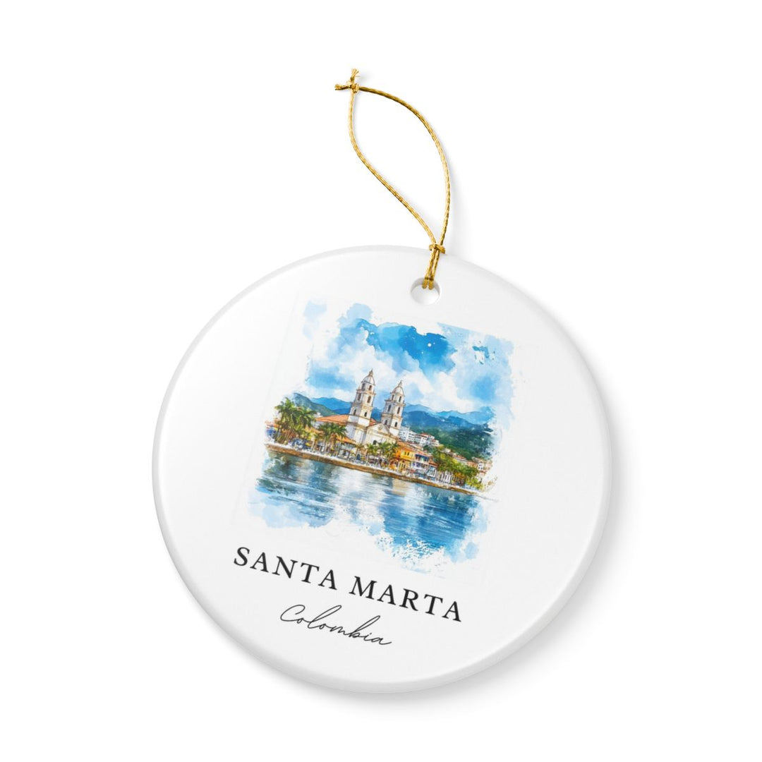Santa Marta Colombia Ornament: Unique Santa Marta Souvenir, Santa Marta Colombia Xmas Decor, and Authentic Santa Marta Gift