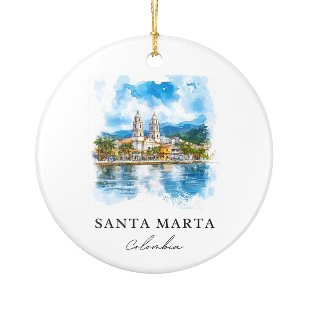 Santa Marta Colombia Ornament: Unique Santa Marta Souvenir, Santa Marta Colombia Xmas Decor, and Authentic Santa Marta Gift