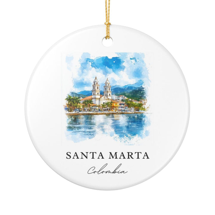 Santa Marta Colombia Ornament: Unique Santa Marta Souvenir, Santa Marta Colombia Xmas Decor, and Authentic Santa Marta Gift