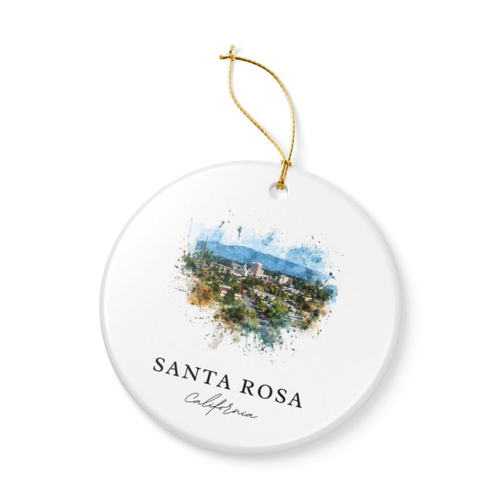 Santa Rosa California Ornament: Unique Santa Rosa Souvenir, Santa Rosa California Xmas Decor, and Authentic Santa Rosa Gift