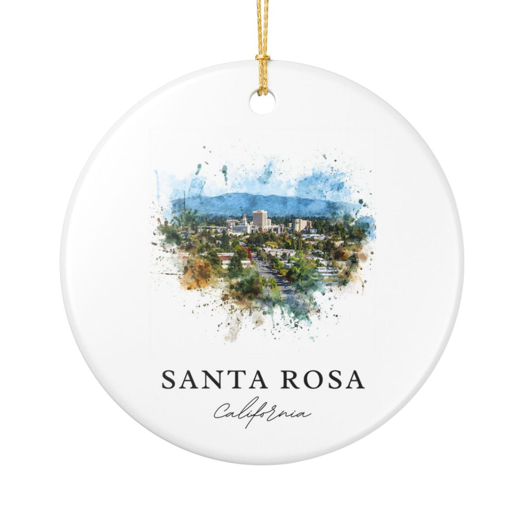 Santa Rosa California Ornament: Unique Santa Rosa Souvenir, Santa Rosa California Xmas Decor, and Authentic Santa Rosa Gift