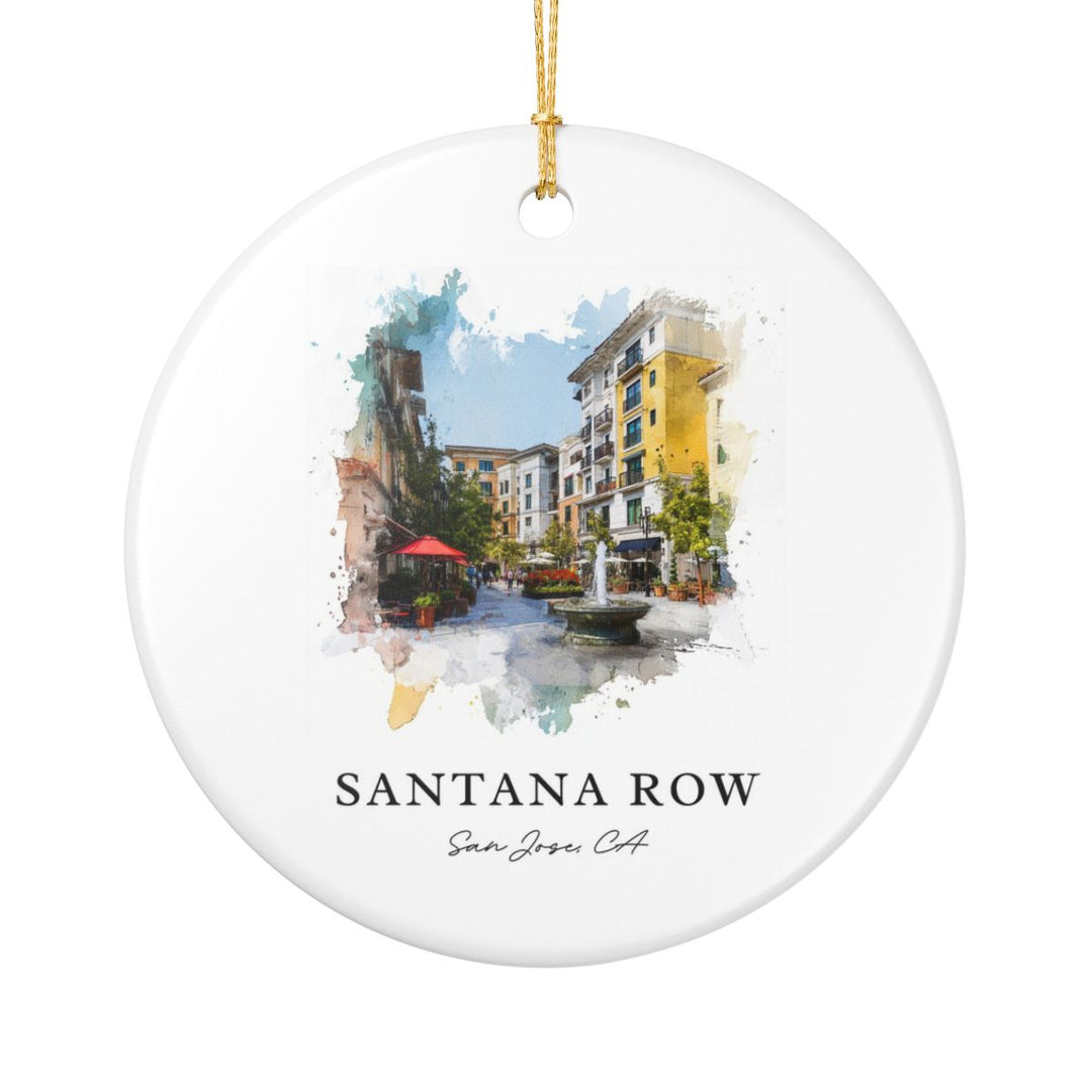 Santana Row San Jose CA Ornament: Unique Santana Row San Jose Souvenir, Santana Row San Jose Xmas Decor, and Authentic Santana Row San Jose Gift