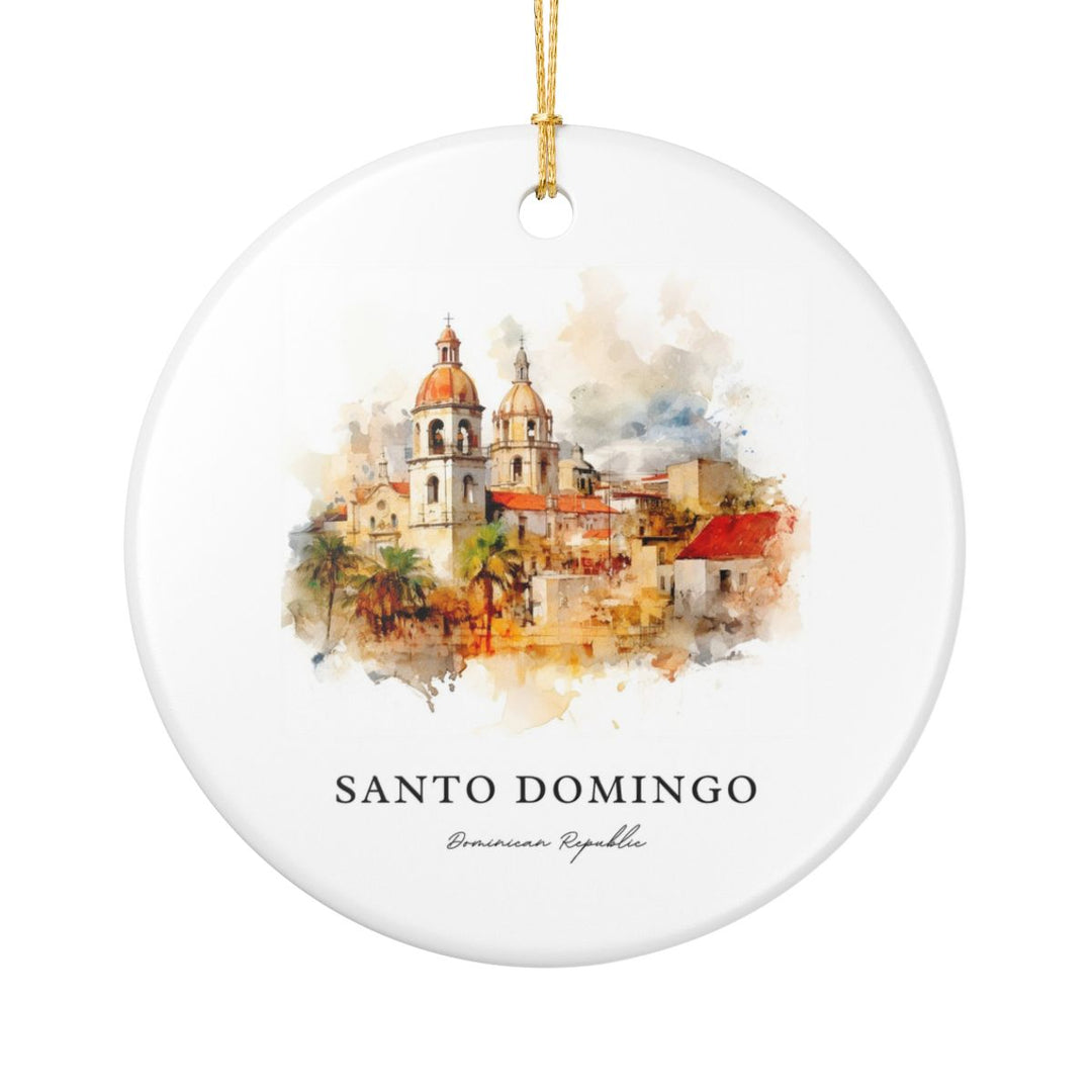 Santo Domingo Dominican Republic Ornament: Unique Santo Domingo Dominican Republic Souvenir, Santo Domingo Dominican Republic Xmas Decor